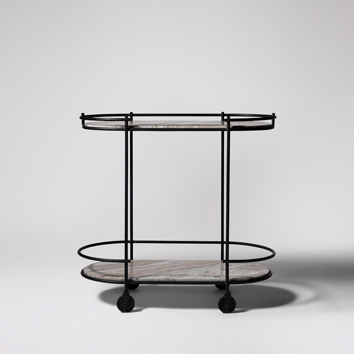 Cartizze Brown Marble Trolley black, SWOON