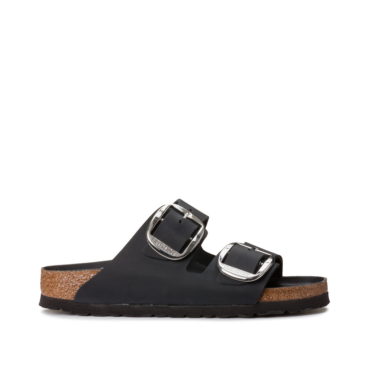 Mules doubles brides Arizona Big Buckle noir, BIRKENSTOCK