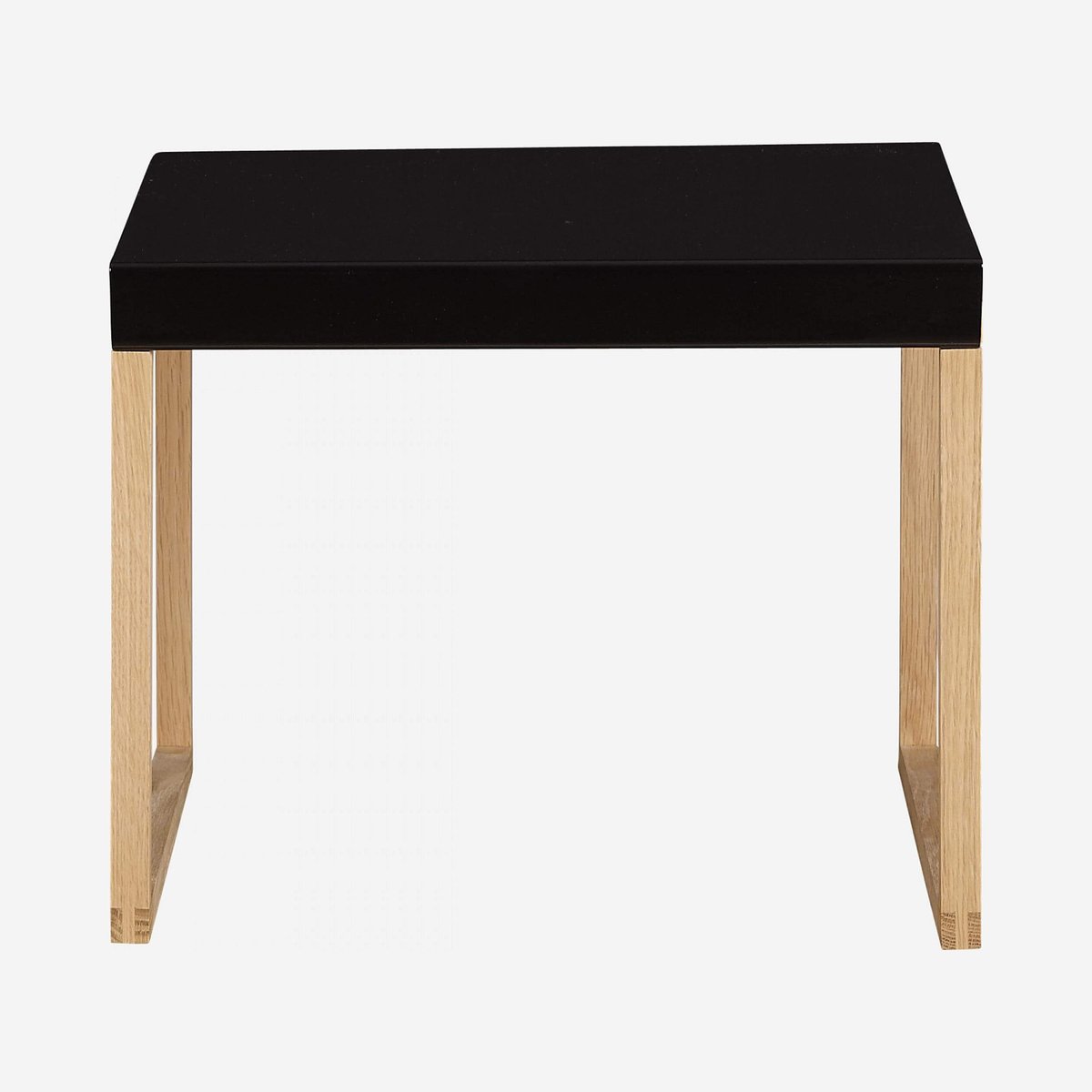 Table d'appoint en acier laqué KILO noir, HABITAT