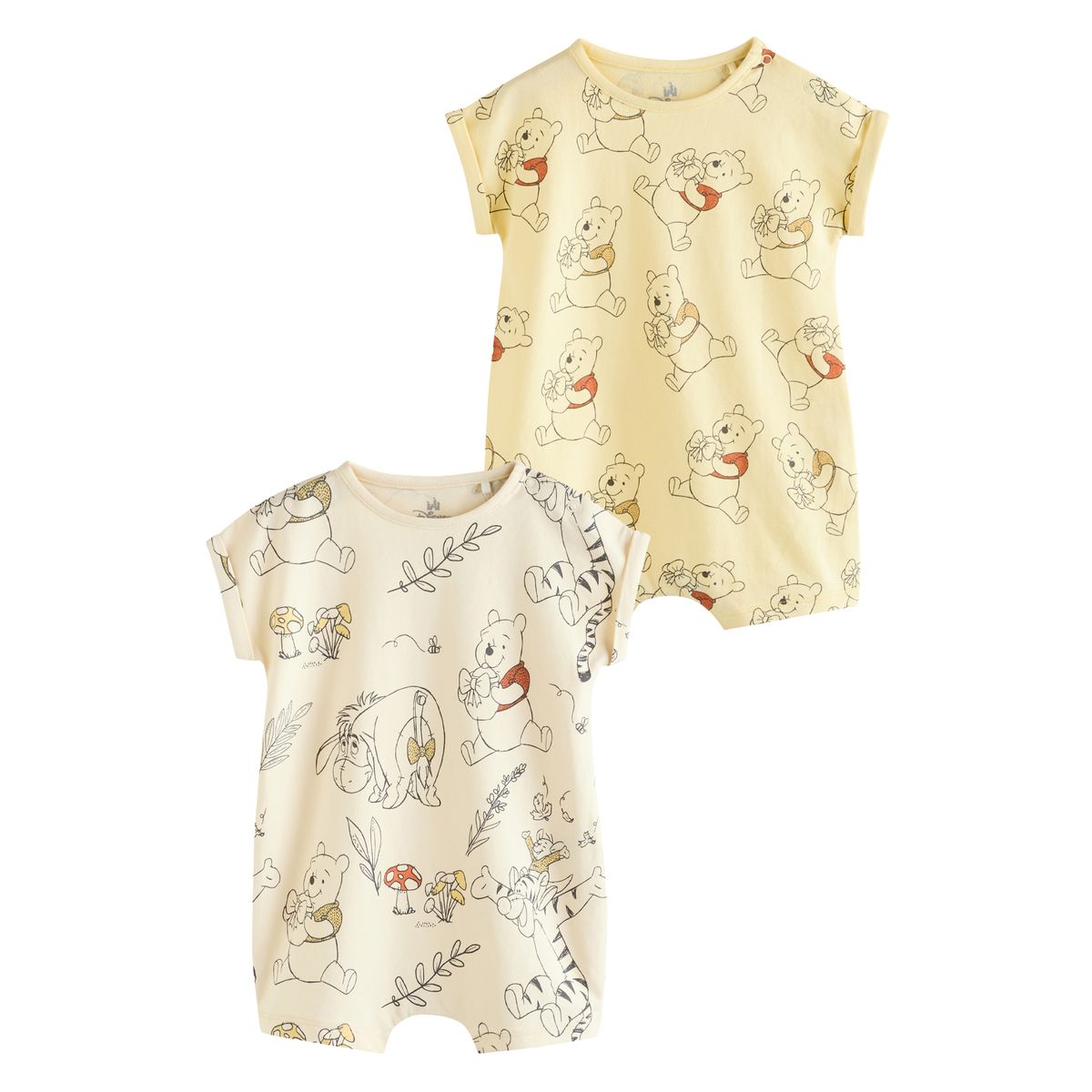 Barboteuse winnie l’ourson, lot de 2 jaune/blanc, NEXT