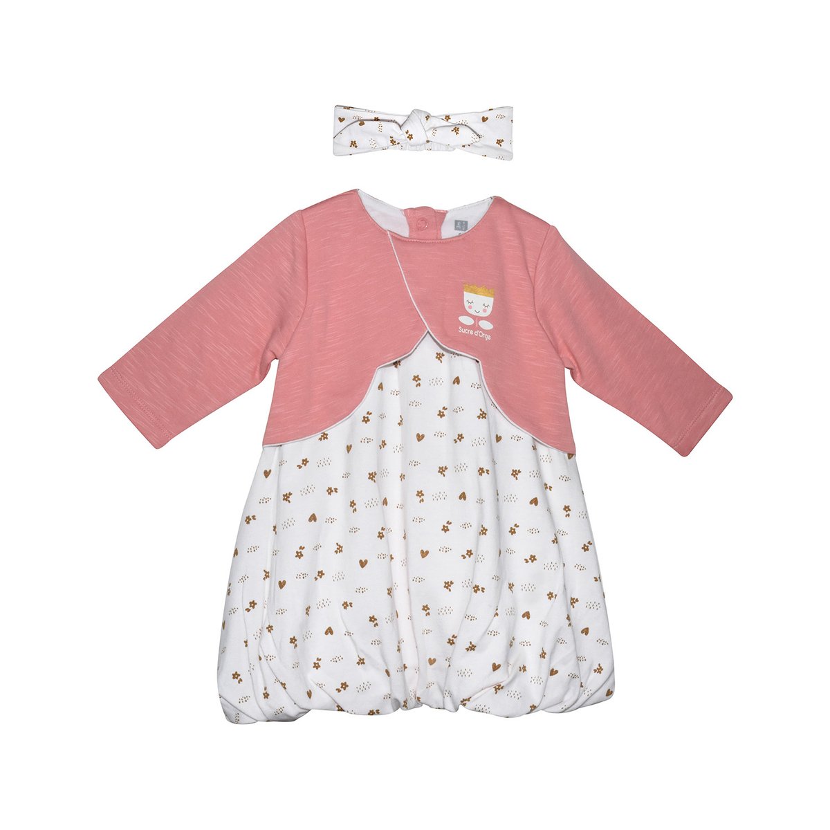 Ensemble robe bandeau philadelphia maille manches longues rose, SUCRE D'ORGE