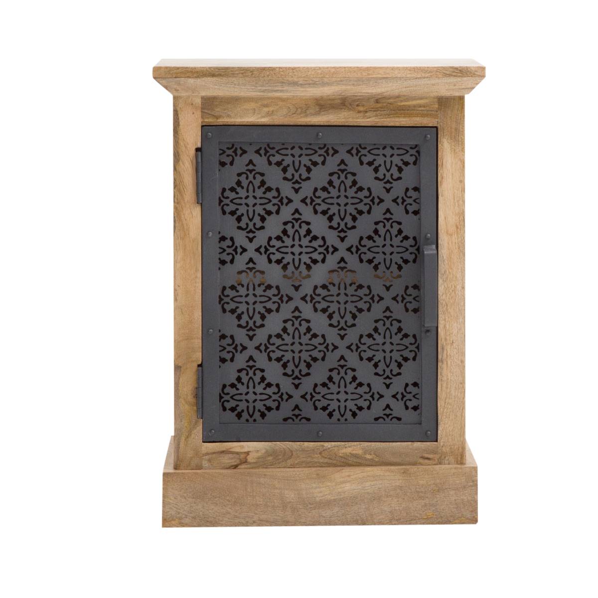 Chevet en bois de manguier SAHARA gris, MADE IN MEUBLES