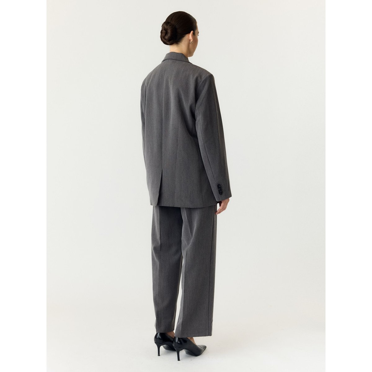 Blazer dark grey melange, YAS