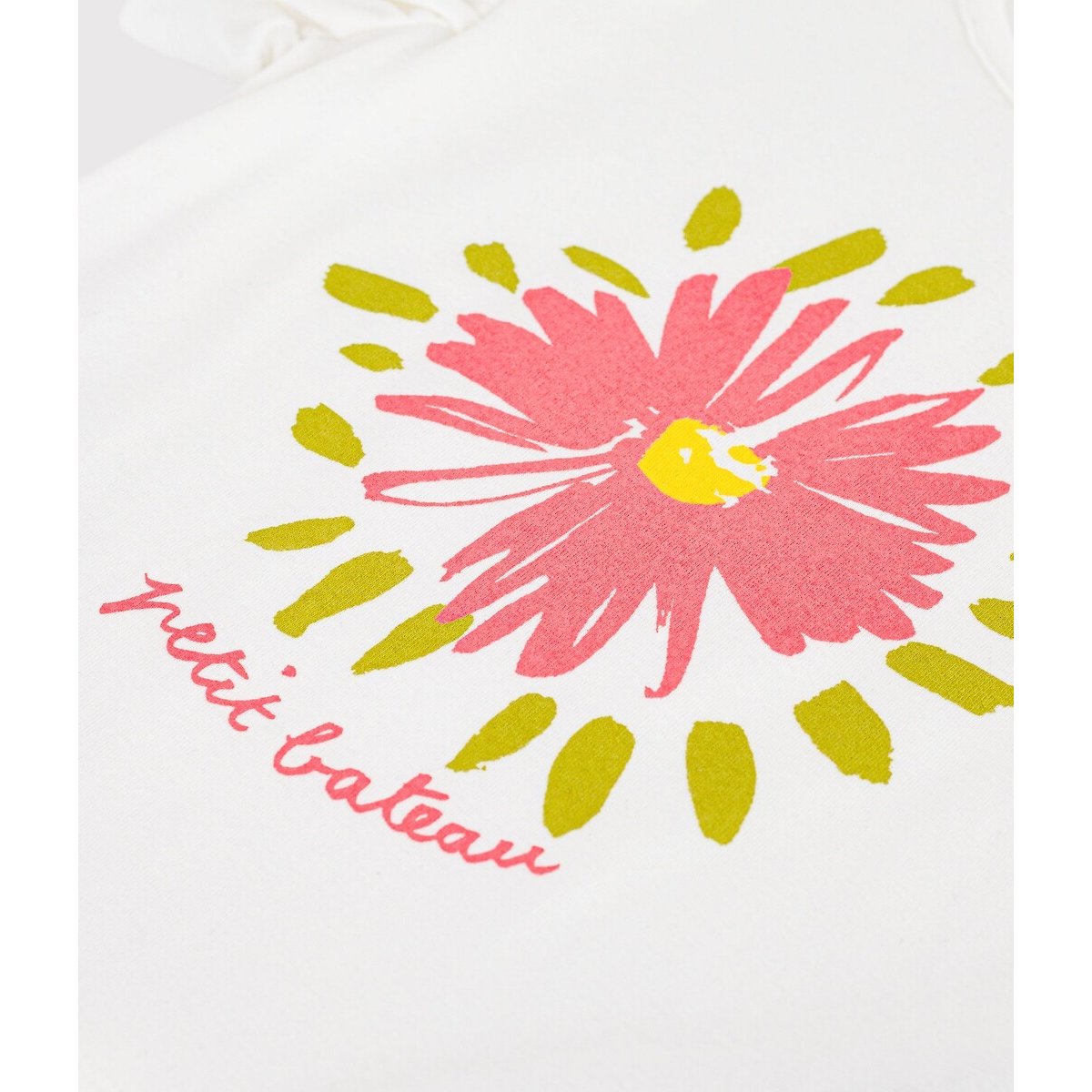 T-shirt in cotone a maniche corte bianco, PETIT BATEAU