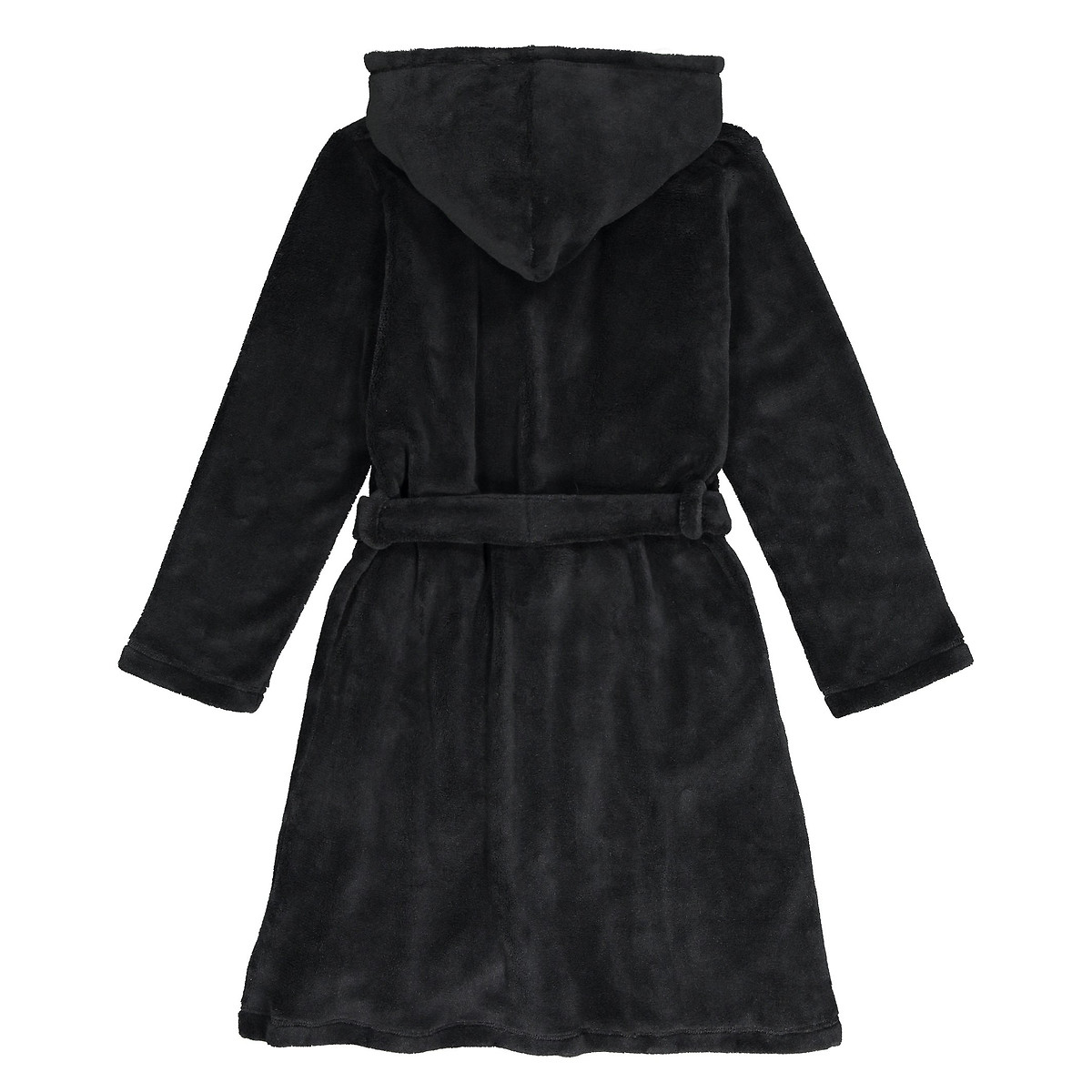 Roupão em polar com capuz preto , LA REDOUTE COLLECTIONS