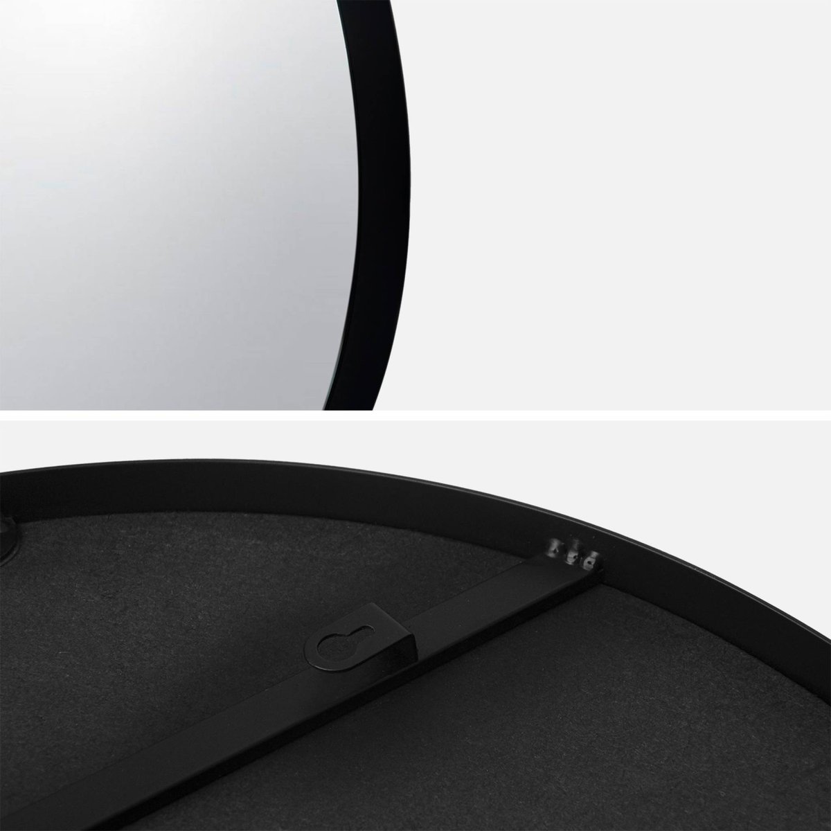 Miroir organique métal 55,5cm HARPER noir, SWEEEK