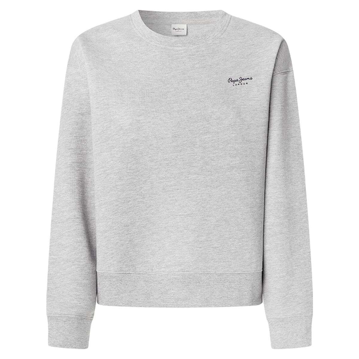 Sweat-Shirt À Col Rond Avec Logo gris chine, PEPE JEANS