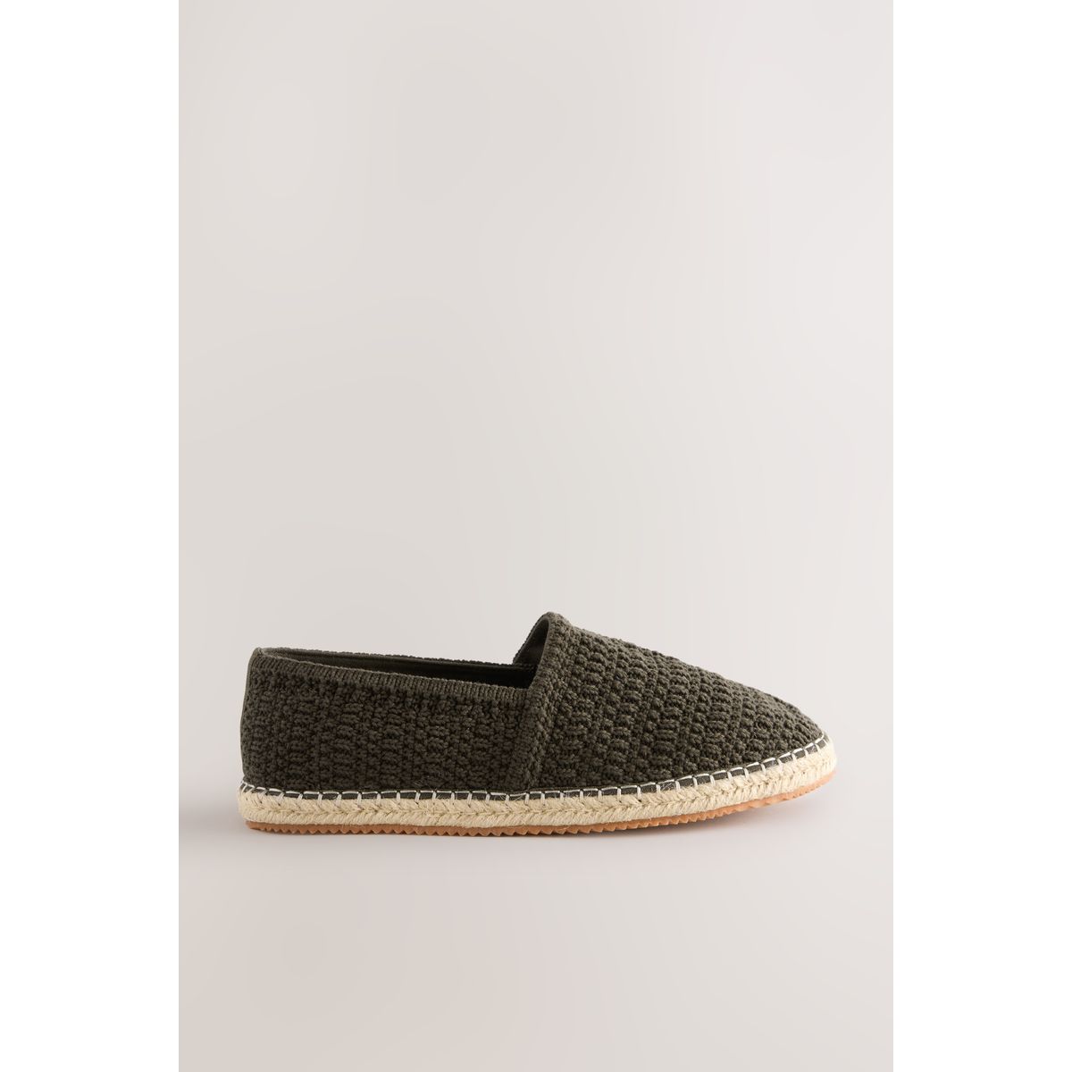 Espadrilles en maille crochet kaki, NEXT