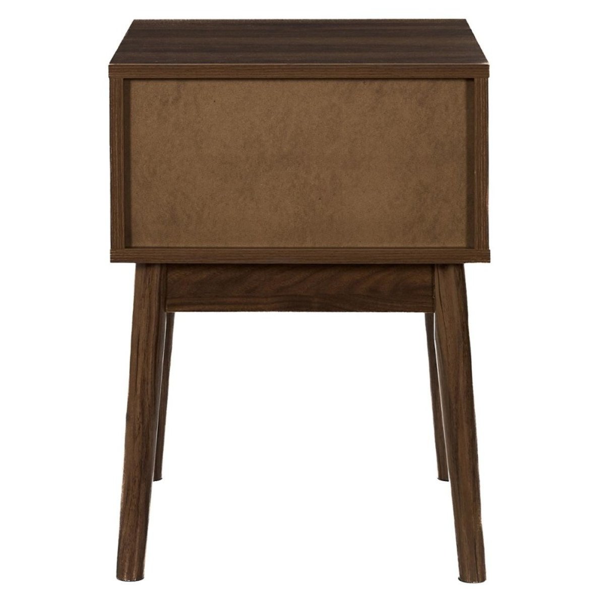 Table De Chevet Marron 1 Tiroir Avec Poignée Dorée marron, DECORATIE