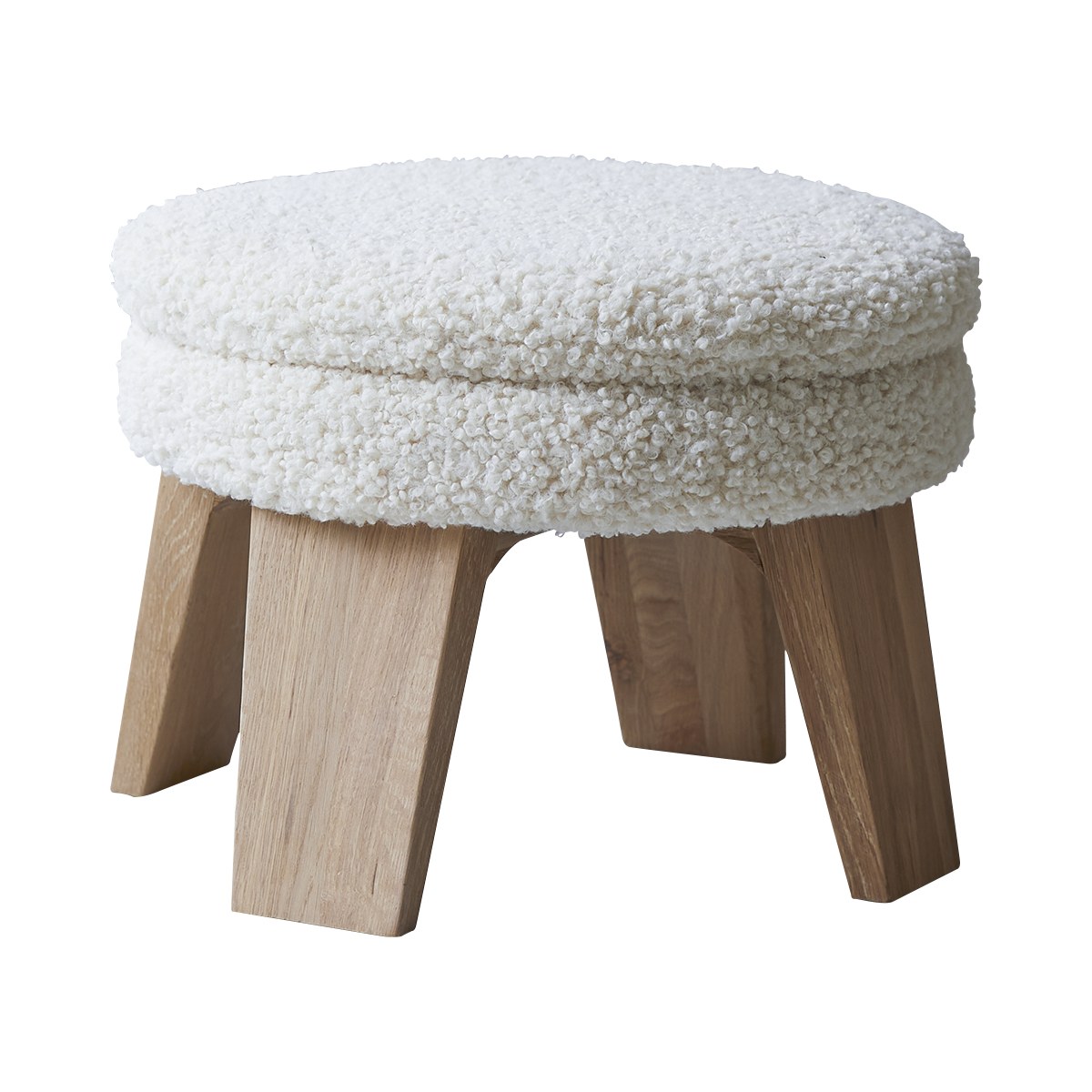 Pouf en Tissu massif, MATTAK blanc, TIKAMOON