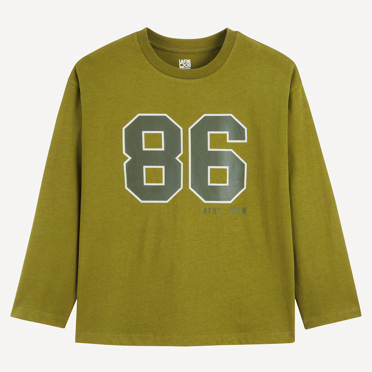 Oversized Long Sleeve T-Shirt with Number Print dark green/light green, LA REDOUTE COLLECTIONS