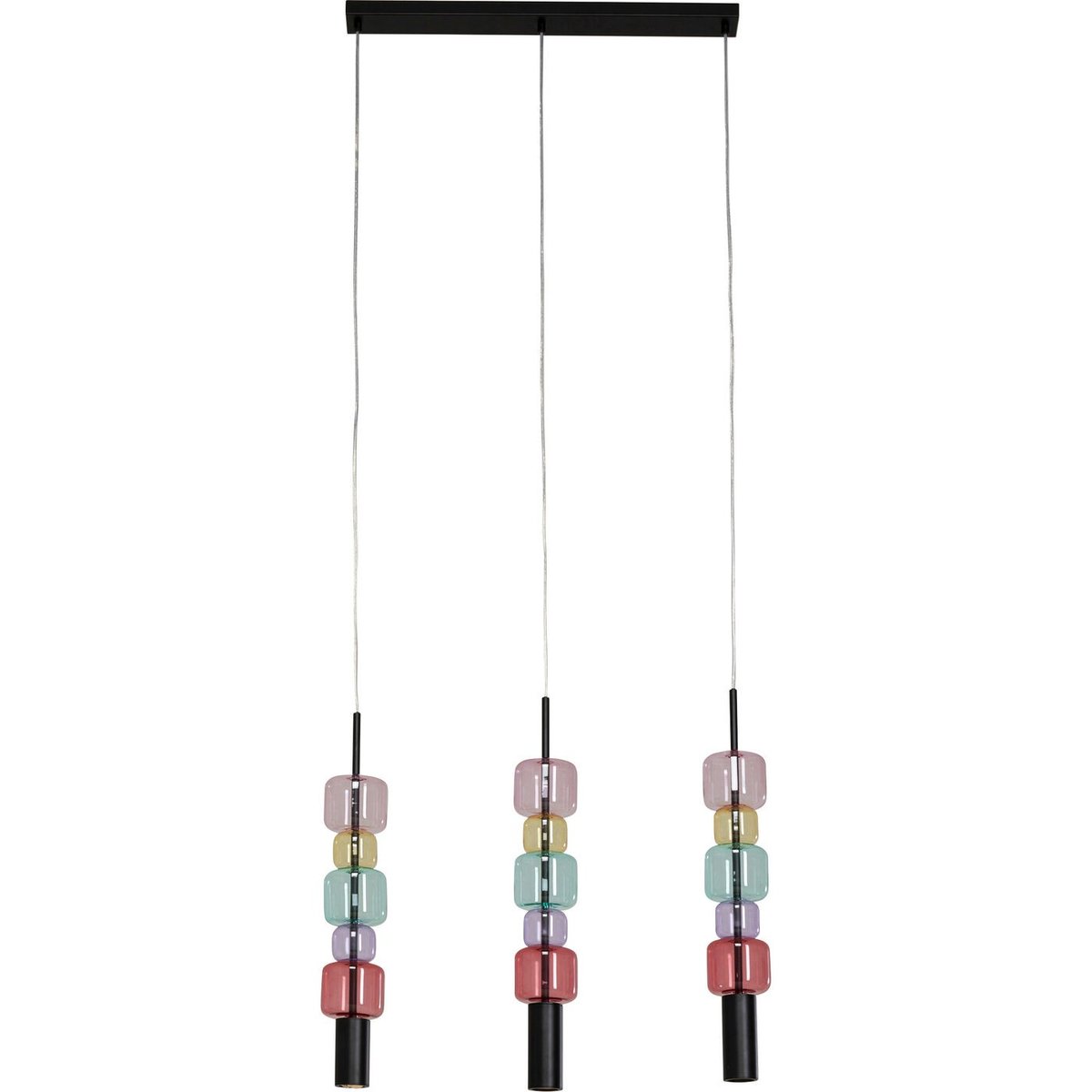 Suspension en verre et acier, CANDY BAR multicolore, KARE DESIGN