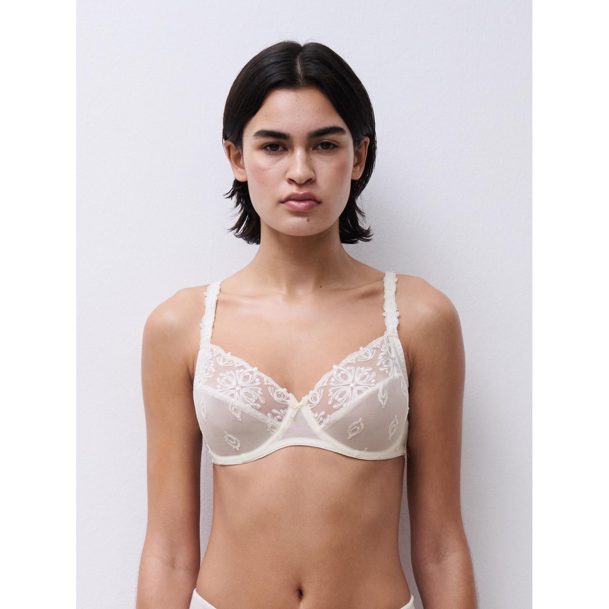 Soutien-gorge à armatures emboîtant Champs Elysées ivoire, CHANTELLE