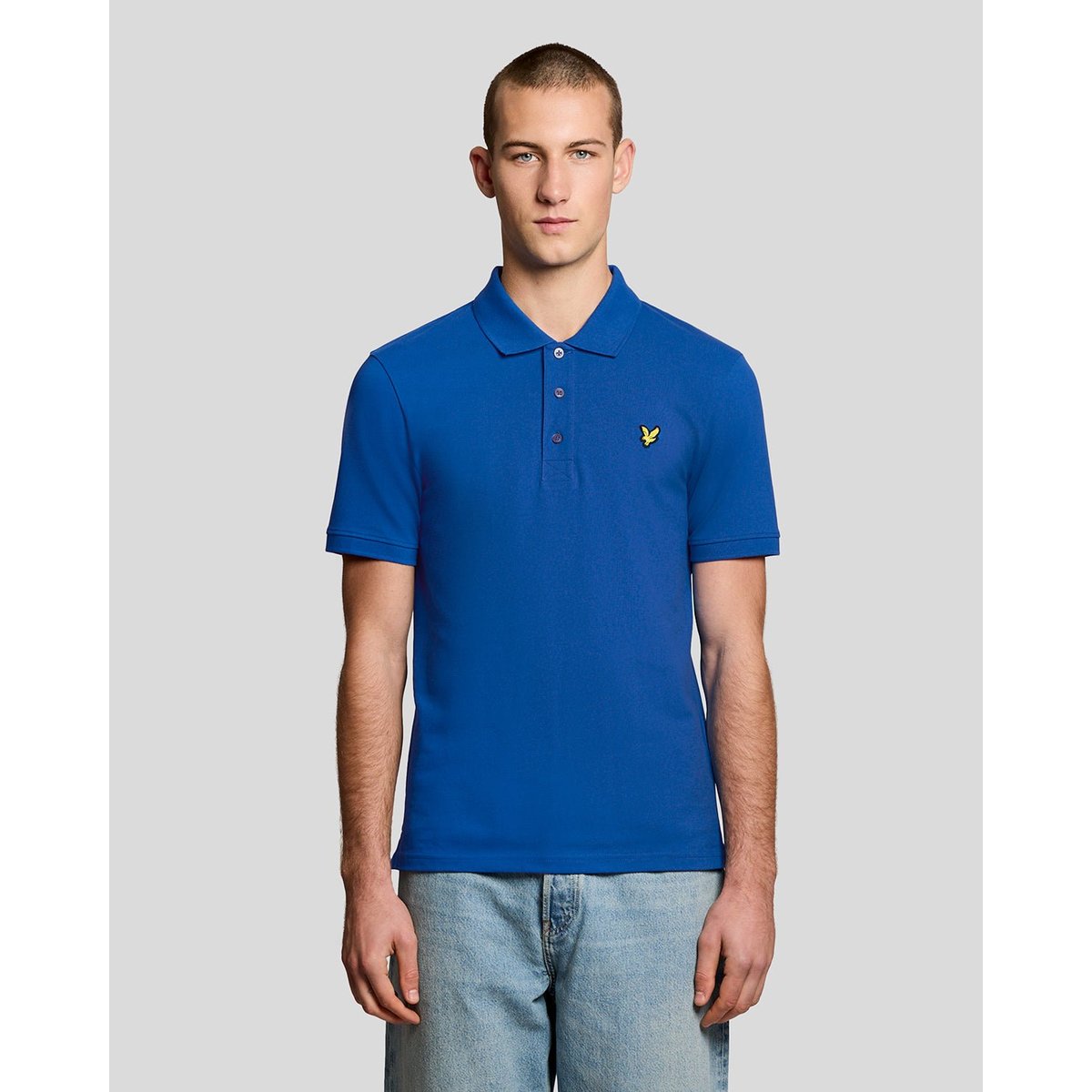 Polo en coton bleu clair, LYLE & SCOTT