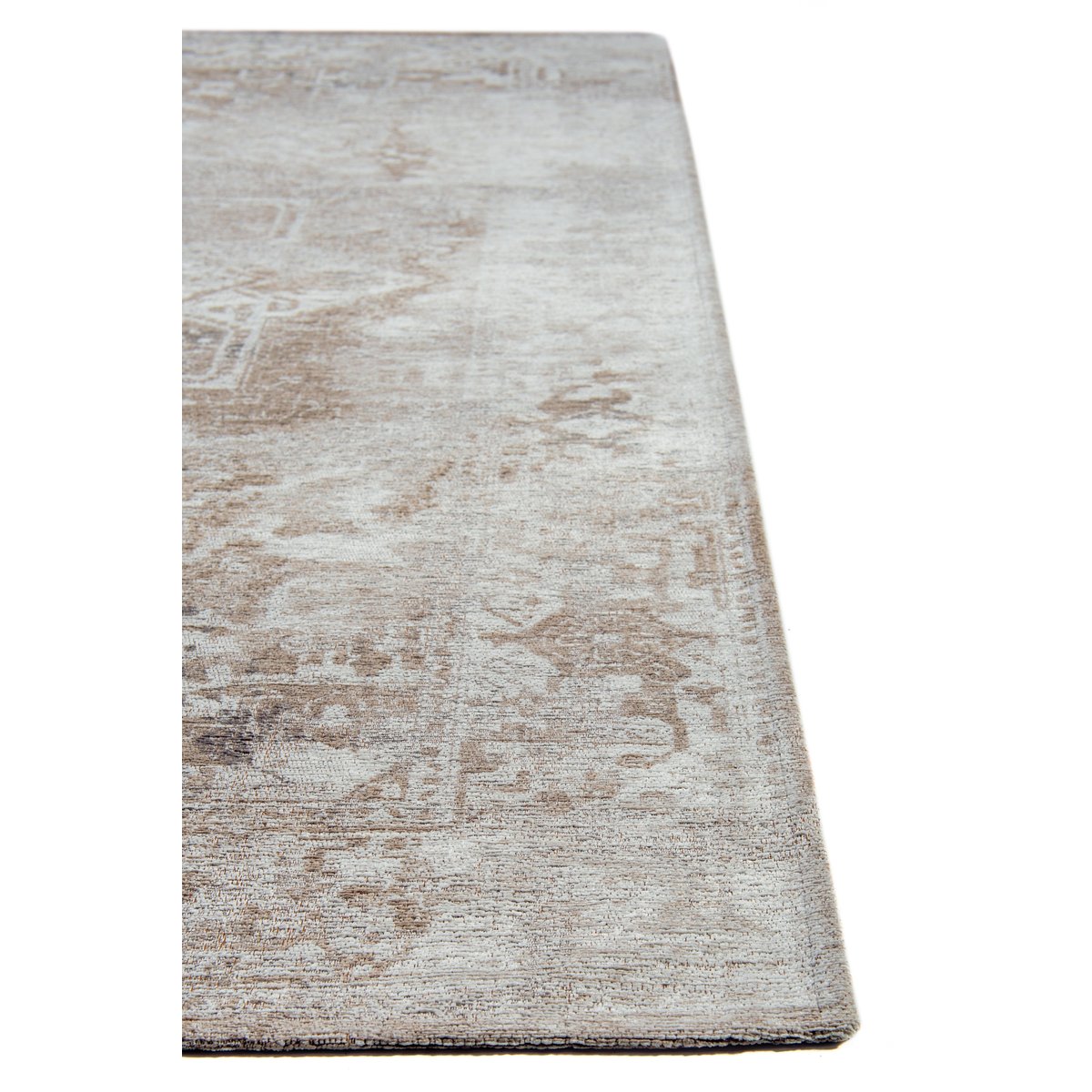 Tapis salon et chambre moderne tissé plat CROWN gris, NOVATREND