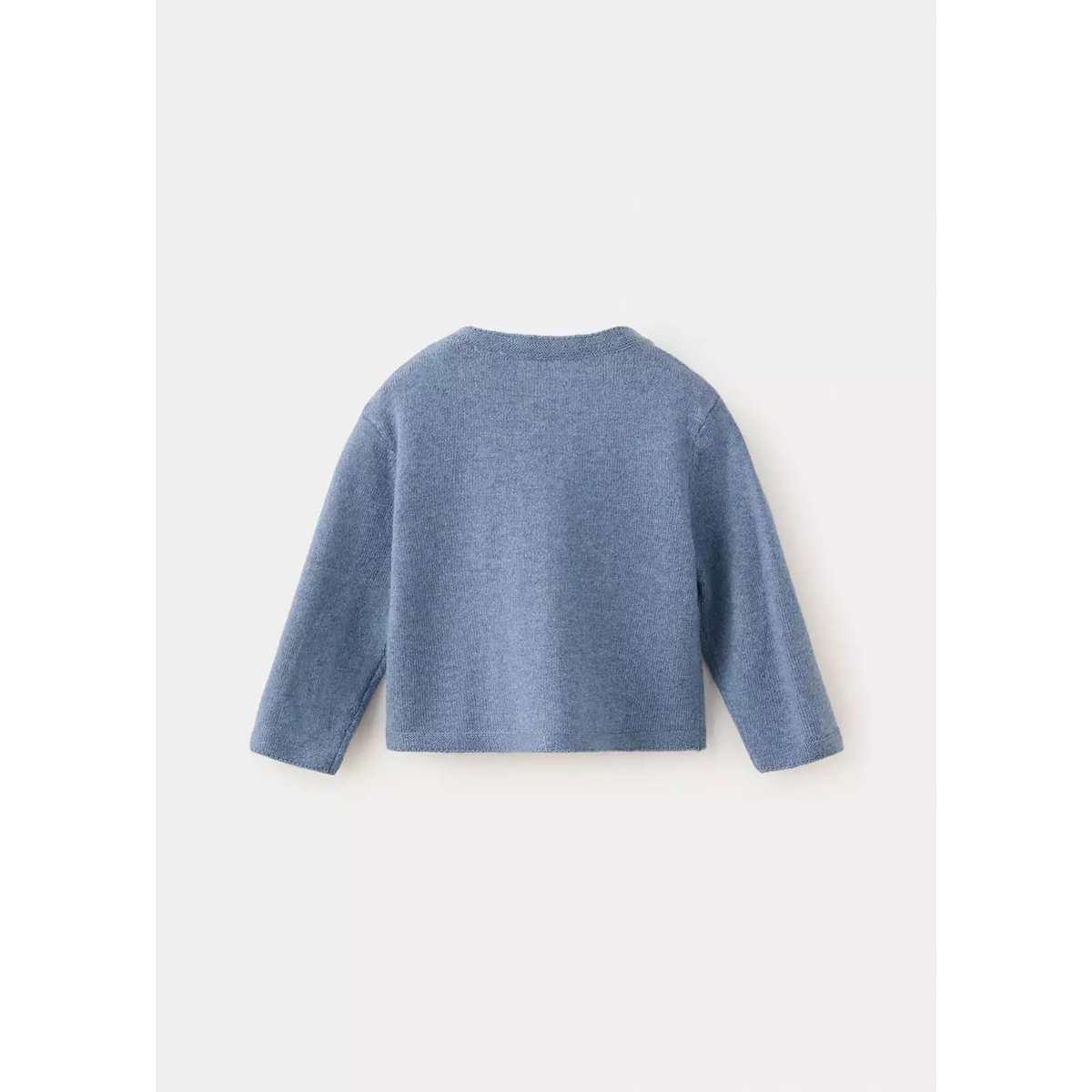 Cardigan maille manches longues bleu, MANGO BABY