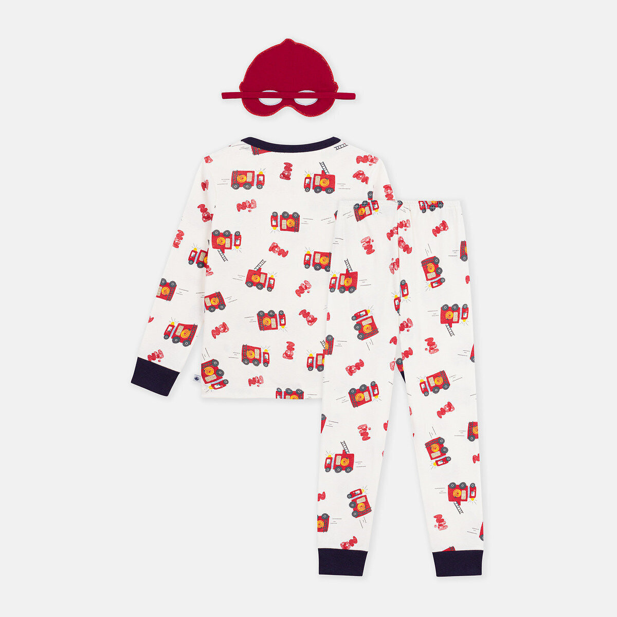 Pigiama da travestimento in felpa, con stampa con pompieri fantasia, PETIT BATEAU