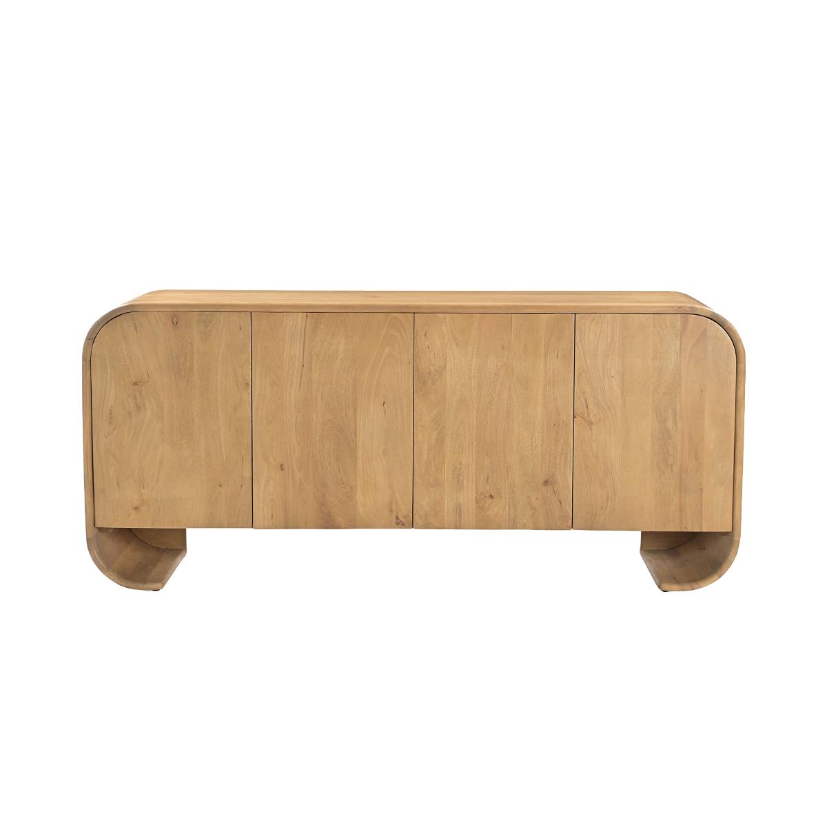 Buffet 4 portes en bois de manguier CHAD bois clair, MADE IN MEUBLES