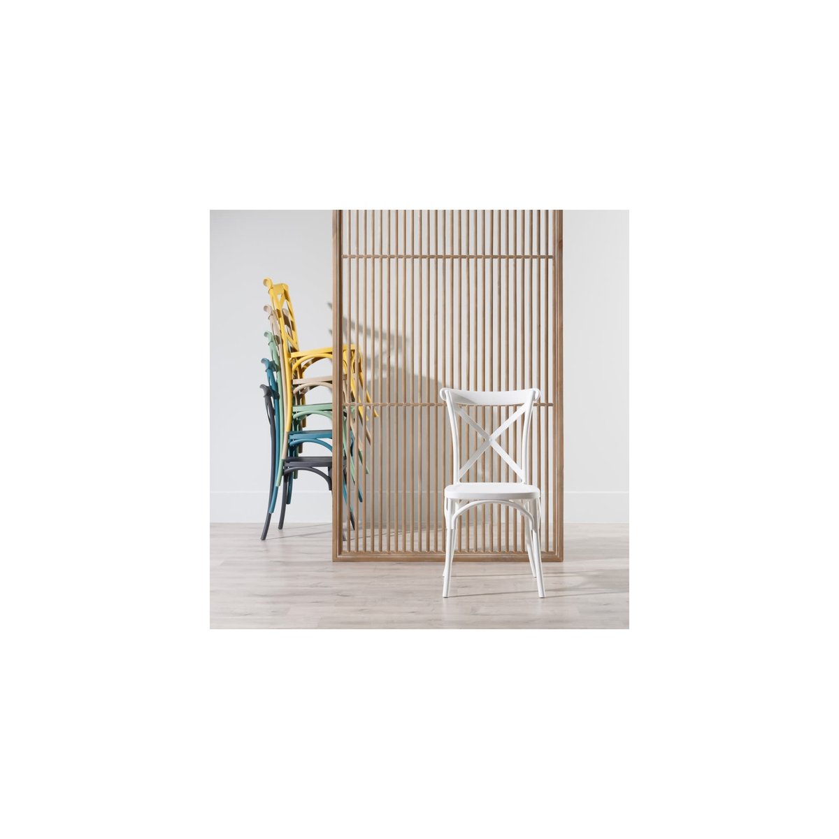Chaise Esprit Bistrot en Polypropylène Gris gris, WADIGA