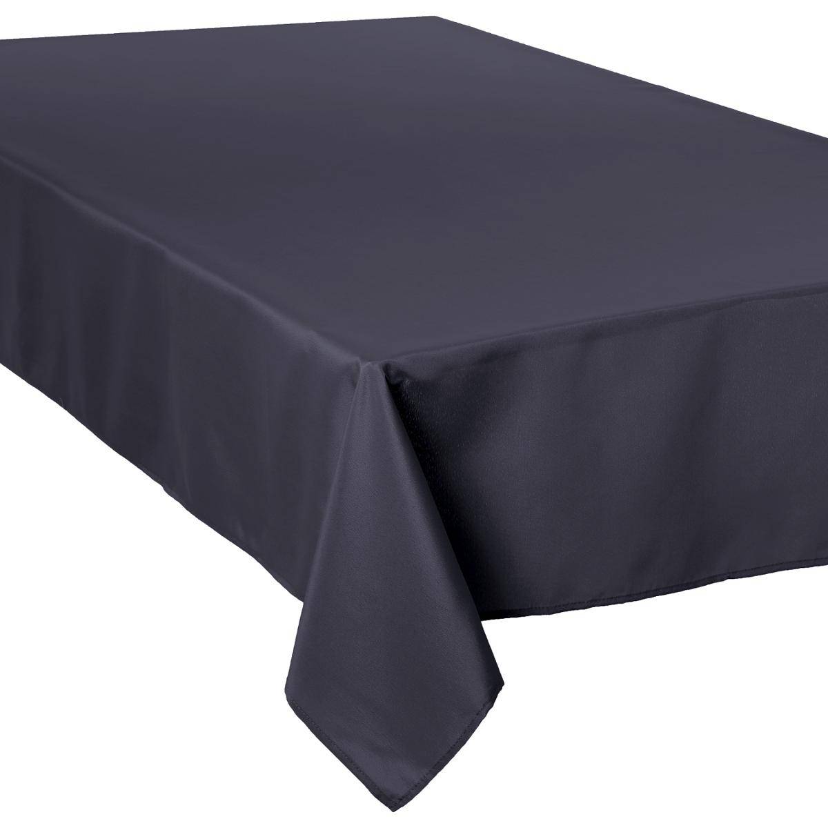 Nappe rectangulaire anti-tâche LALLIE gris fumé, ATMOSPHERA