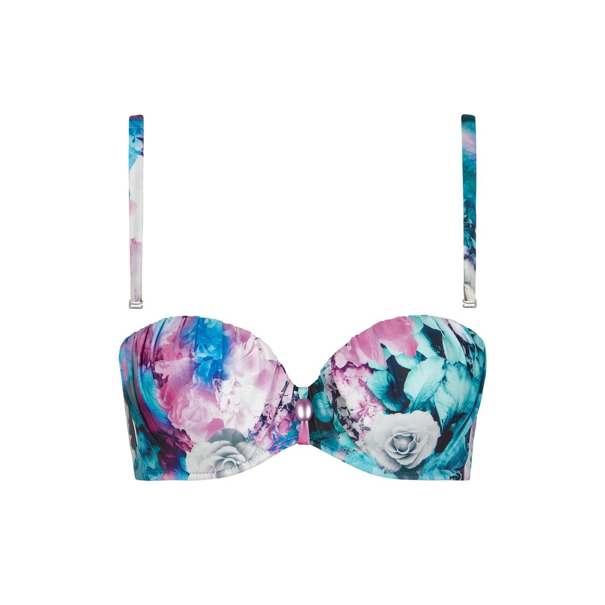 Haut maillot de bain bandeau balconnet préformé Japan bleu, LISCA