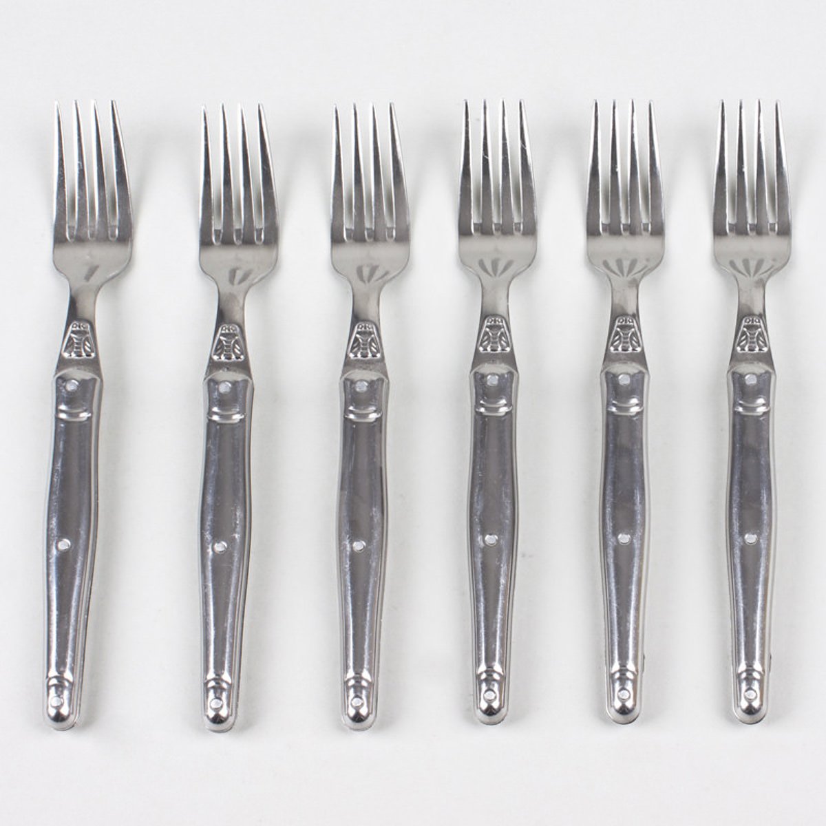 Coffret 6 fourchettes de table Laguiole en inox argent / métallique, JEAN DUBOST