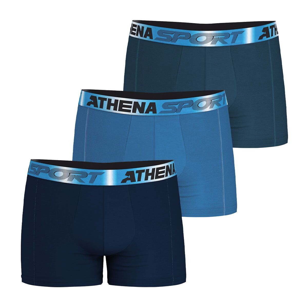 Pack of 3 Odour Control Hipsters black+blue+blue, ATHENA