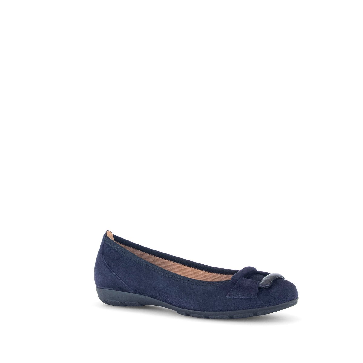 Ballerines en cuir à talon décroché marine, GABOR