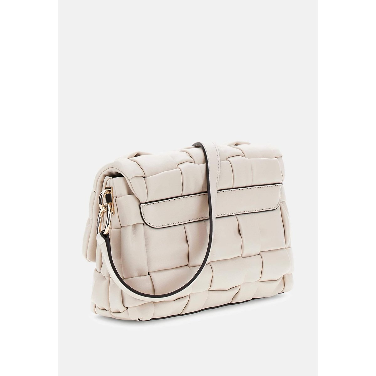 Sac À Bandoulière Marion Tressé crème, GUESS