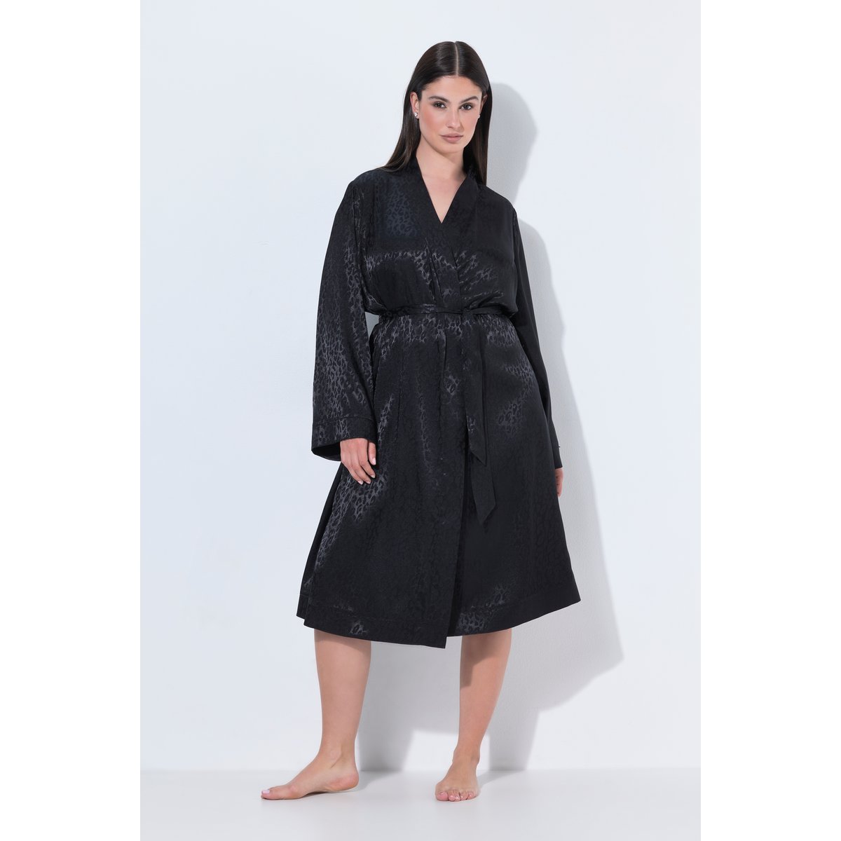 Kimono TruYou, coupe longue noir, ULLA POPKEN