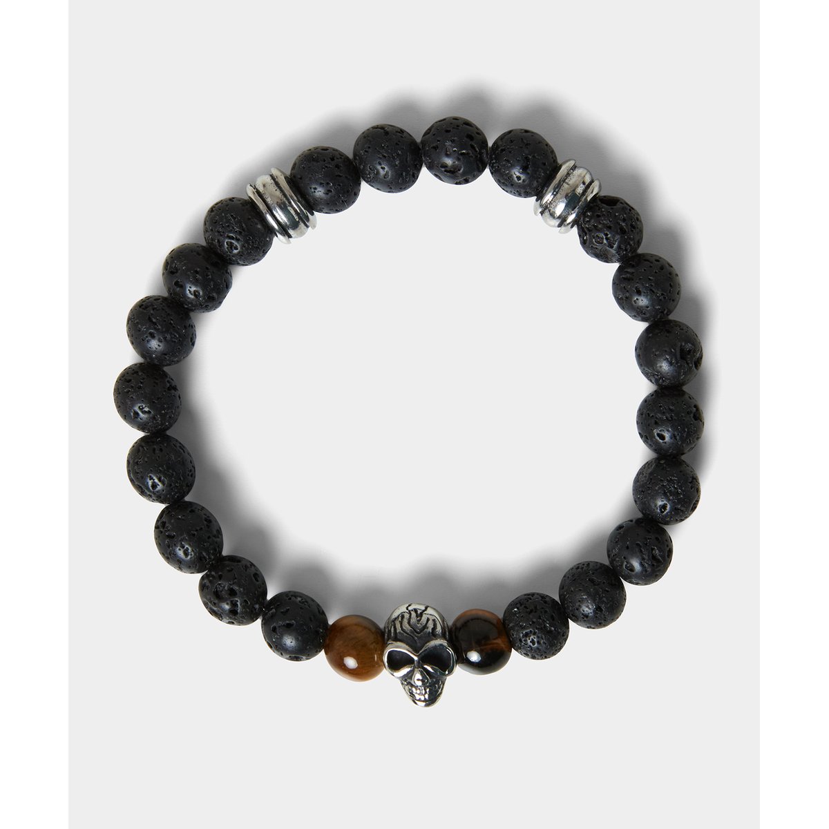 Bracelet Perles Oeil de Tigre et Lave noir, JOE BROWNS