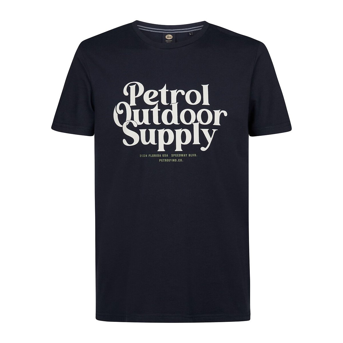 Logo T-Shirt navy blue, PETROL INDUSTRIES