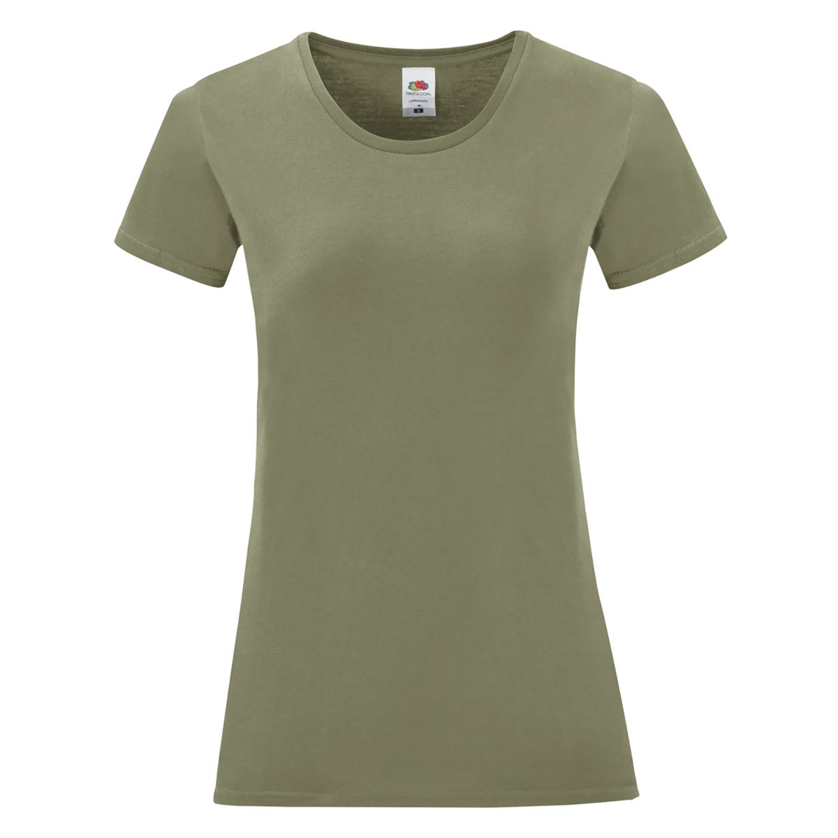 T-shirt manches courtes ICONIC vert kaki, FRUIT OF THE LOOM