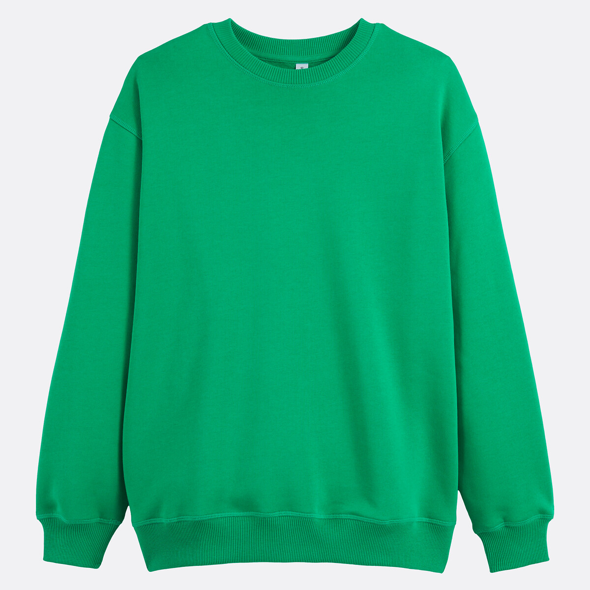 Sweater met ronde hals, los volume groen , LA REDOUTE COLLECTIONS