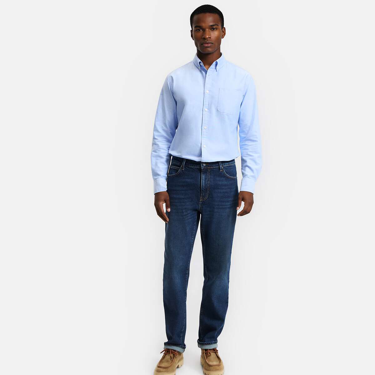 Camicia oxford dritta Signature GILLES azzurro, LA REDOUTE COLLECTIONS