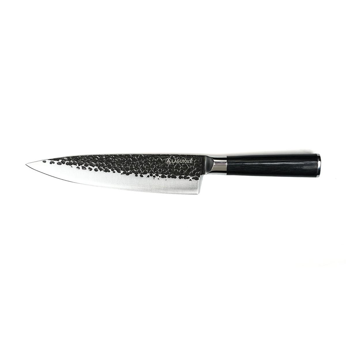 Couteau de chef noir 34cm avec étui - "Sen" couleur unique, LAGUIOLE CUISSON
