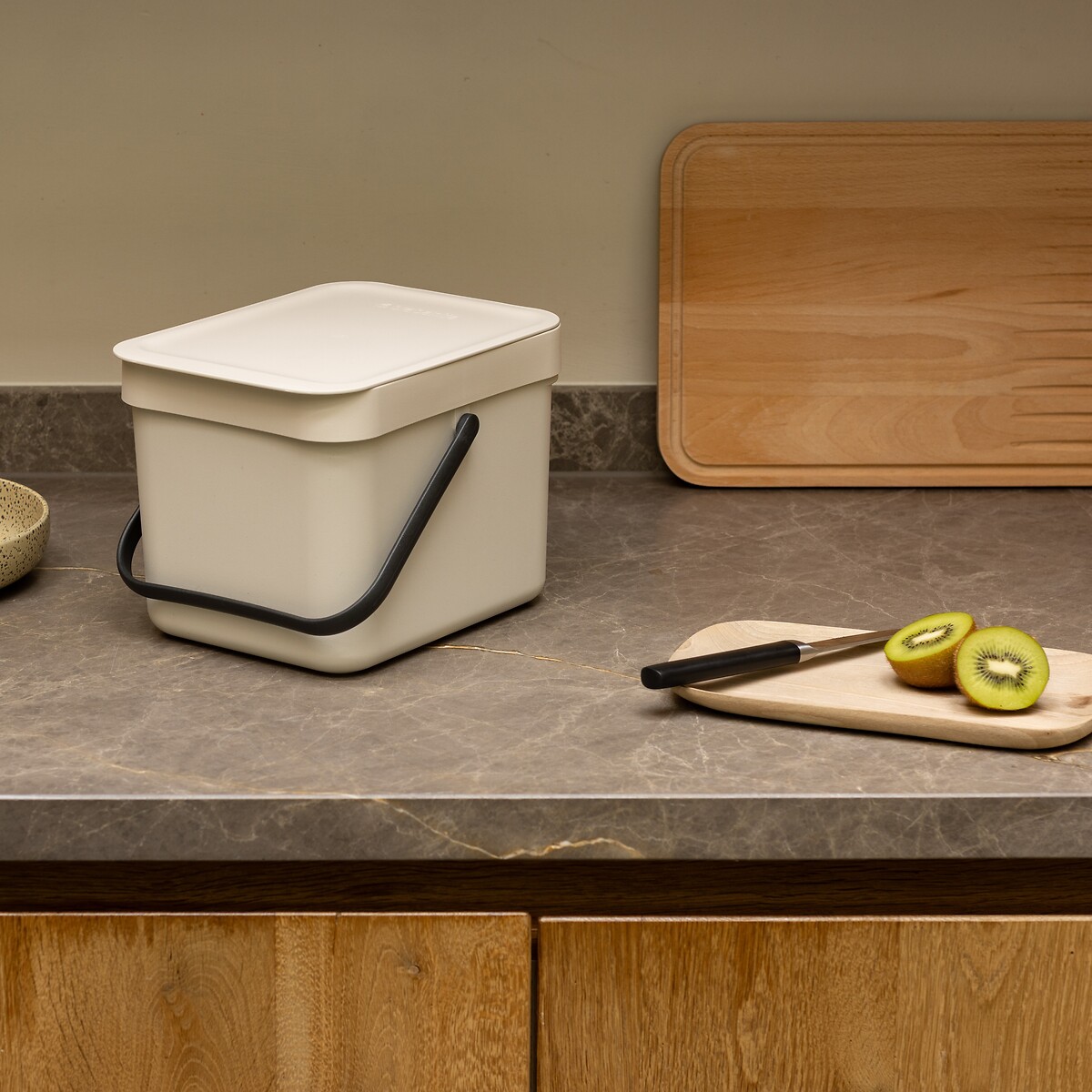 Poubelle de tri Sort & Go 6L soft beige, BRABANTIA