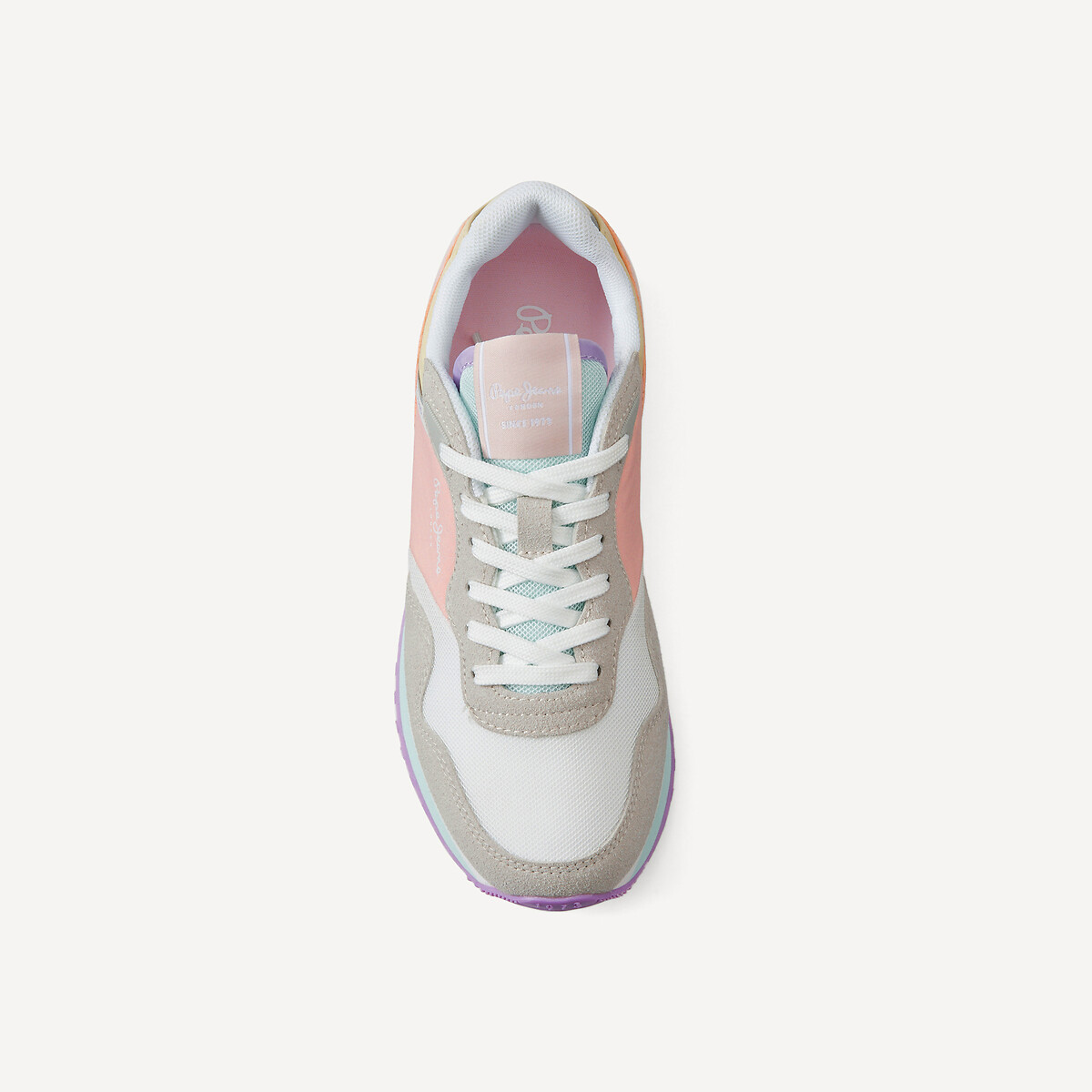 Baskets basses London Print rose/gris, PEPE JEANS