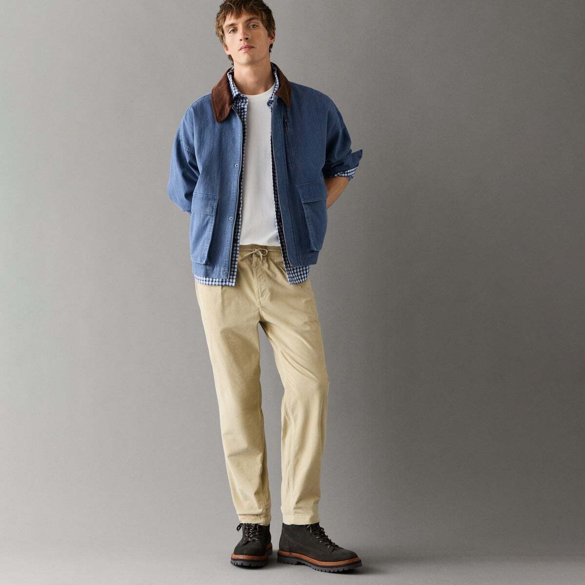 Pantalon Chino En Velours Côtelé Coupe Décontractée beige malté, PEPE JEANS