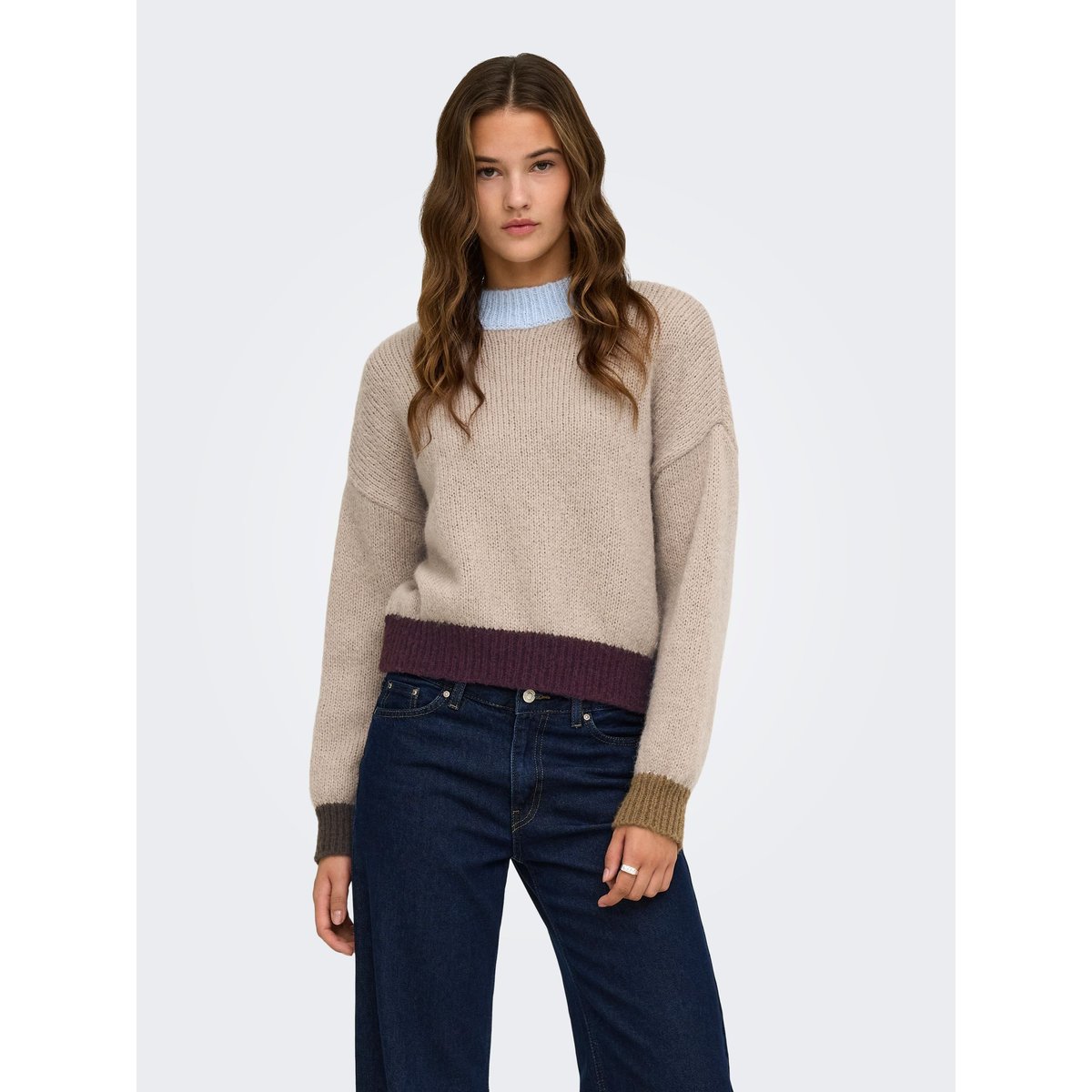 Pull En Maille cashmere blue 1, ONLY
