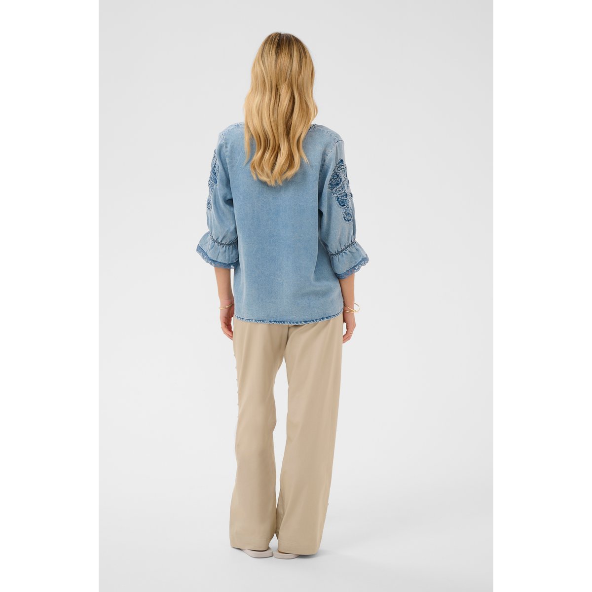 Blouse à manches longues bleu seattle mid blu denim, CREAM