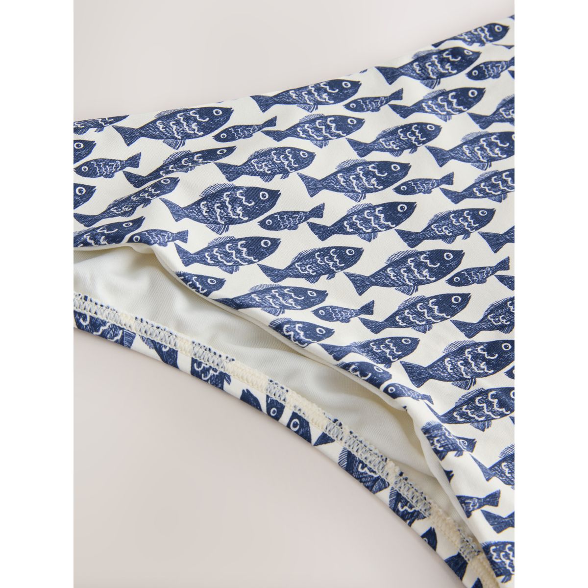 Bas de bikini sardine crème/bleu marine, NEXT