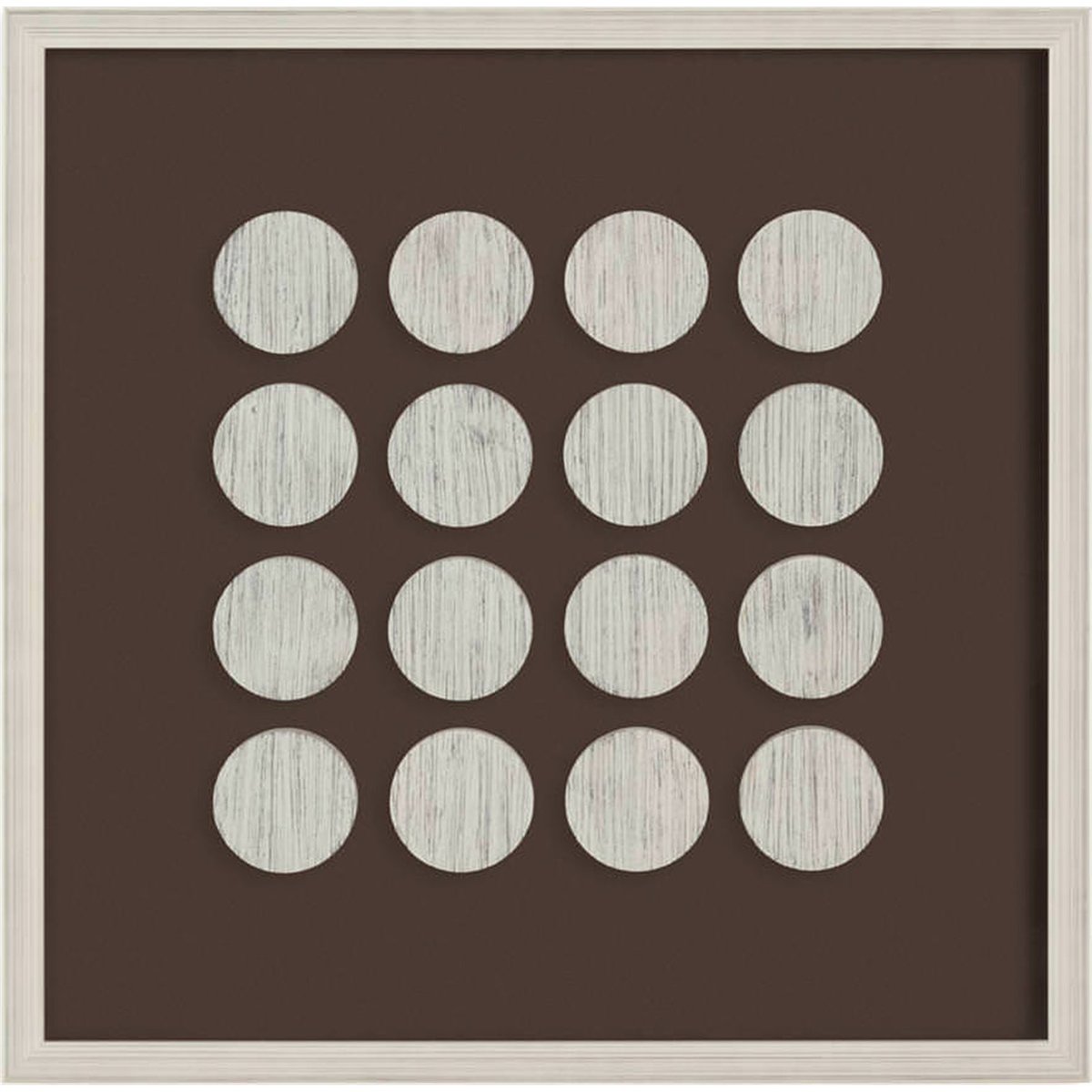 Tableau graphique en verre et bois blanc et marron, RECOLLECTION