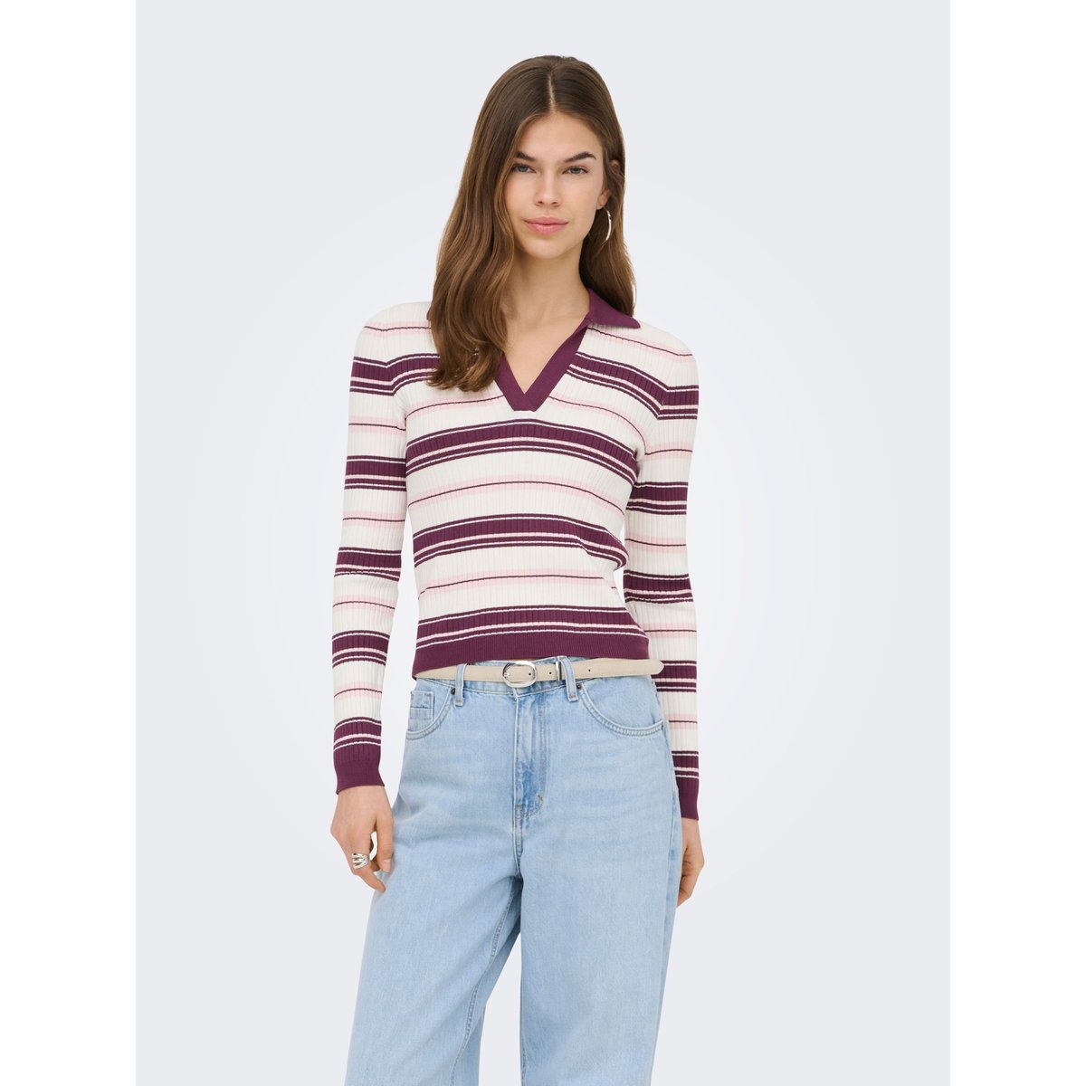 Pull En Maille violette - grape wine, ONLY