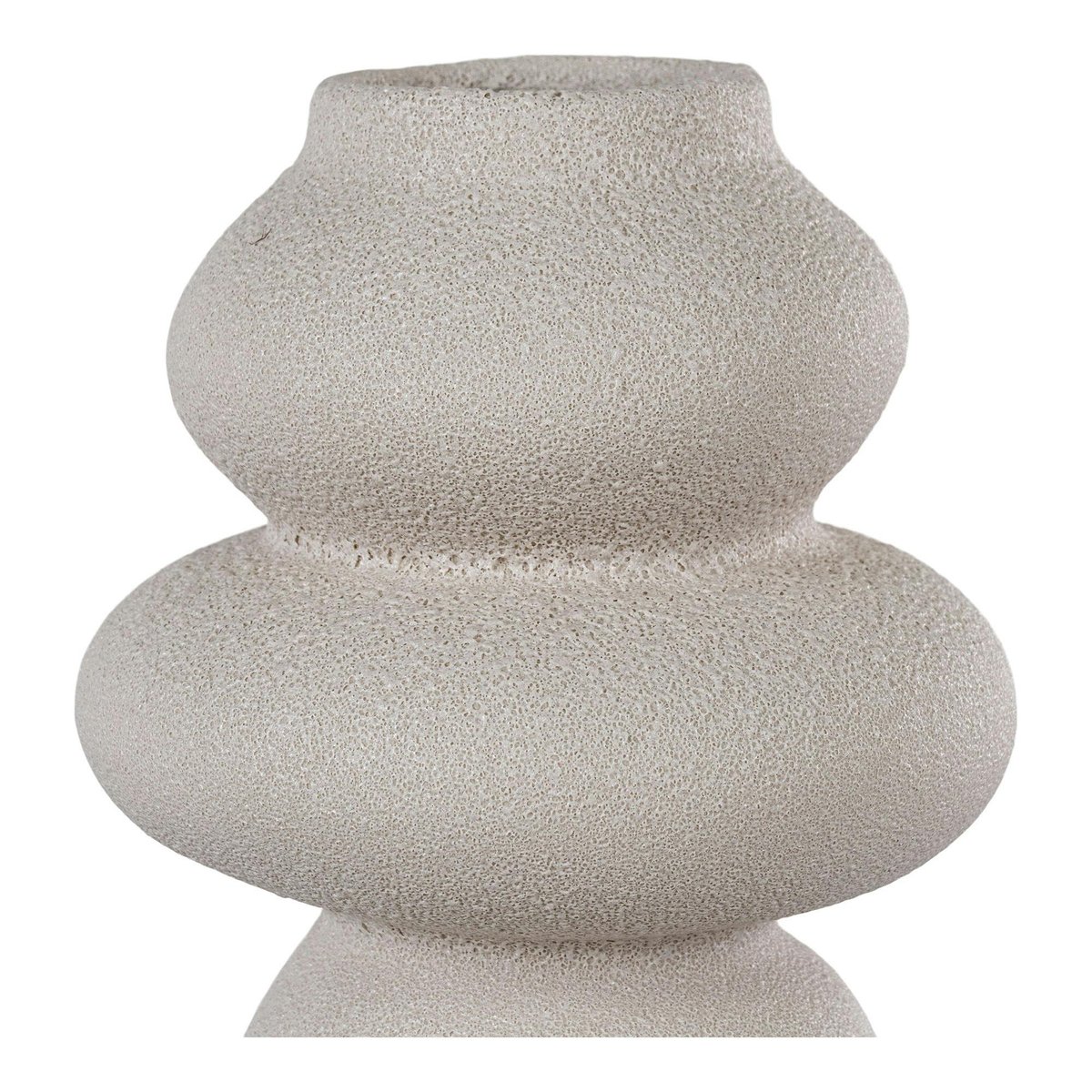 Vase design en céramique beige beige, PIER IMPORT
