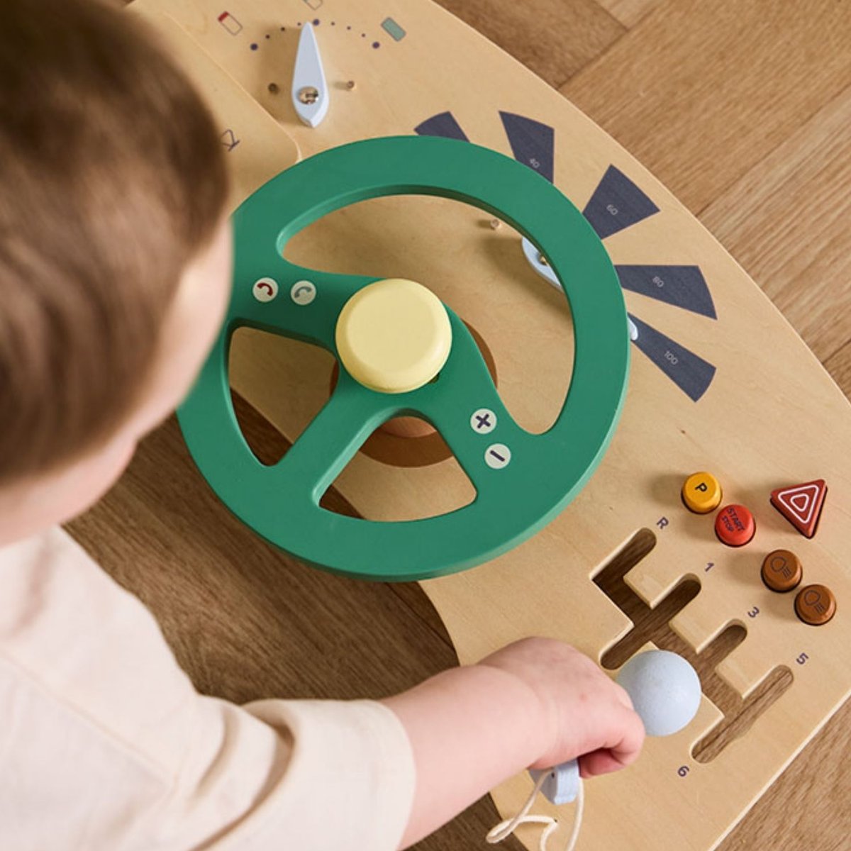 Tableau d'activités beige, vert, rouge, KID'S CONCEPT