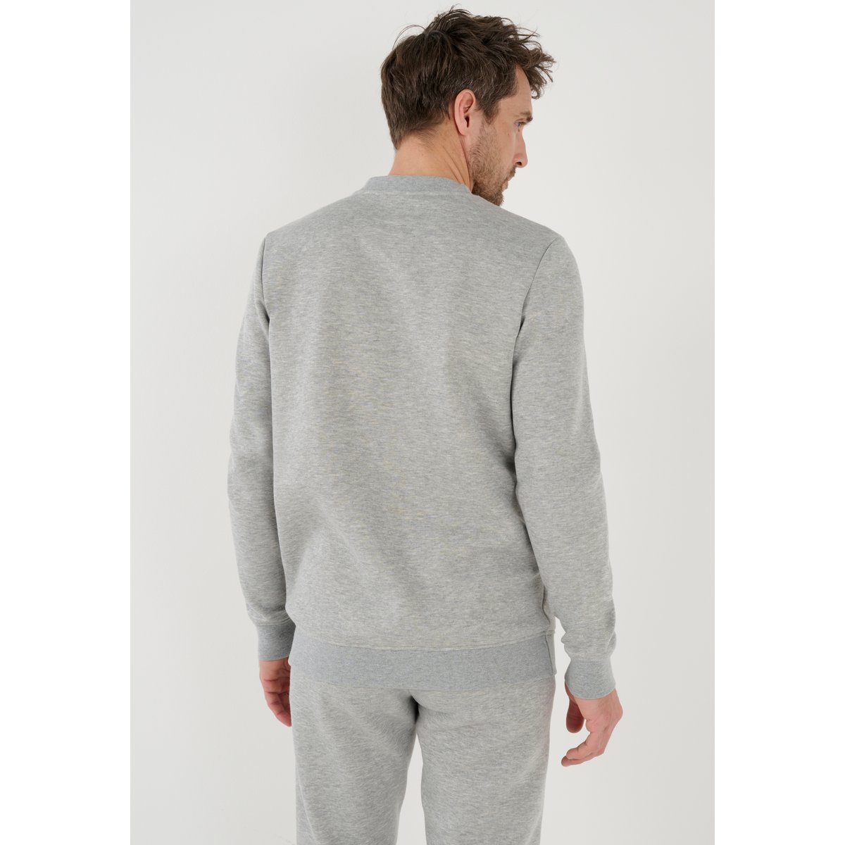 Sweatshirt Thermolactyl en molleton gris chiné, DAMART