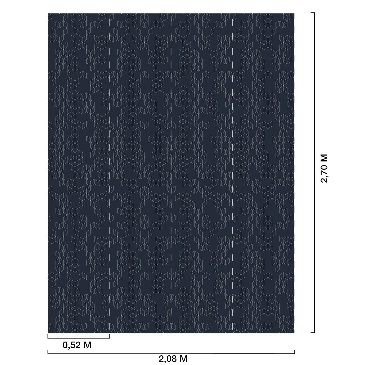 Papier peint Keziah nuit intissé, HEXOA