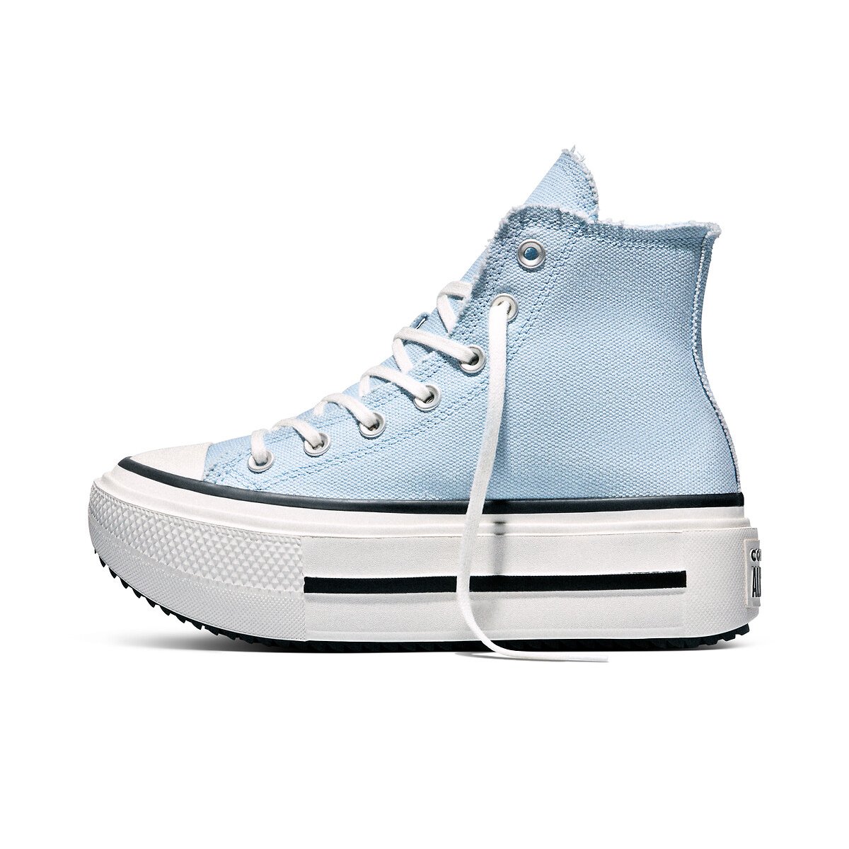 Sneakers CHUCK TAYLOR ALL STAR LIFT DOUBLE STACK HI DISTRESSED CANVAS lichtblauw, CONVERSE