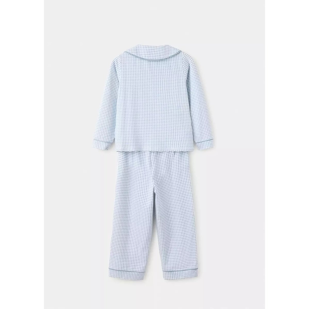 Pyjama complet à imprimé vichy bleu, MANGO BABY